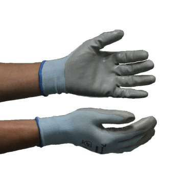 NMSAFETY 13G Nylon liner 1/2 grey nitrile palm coated safety garden glove